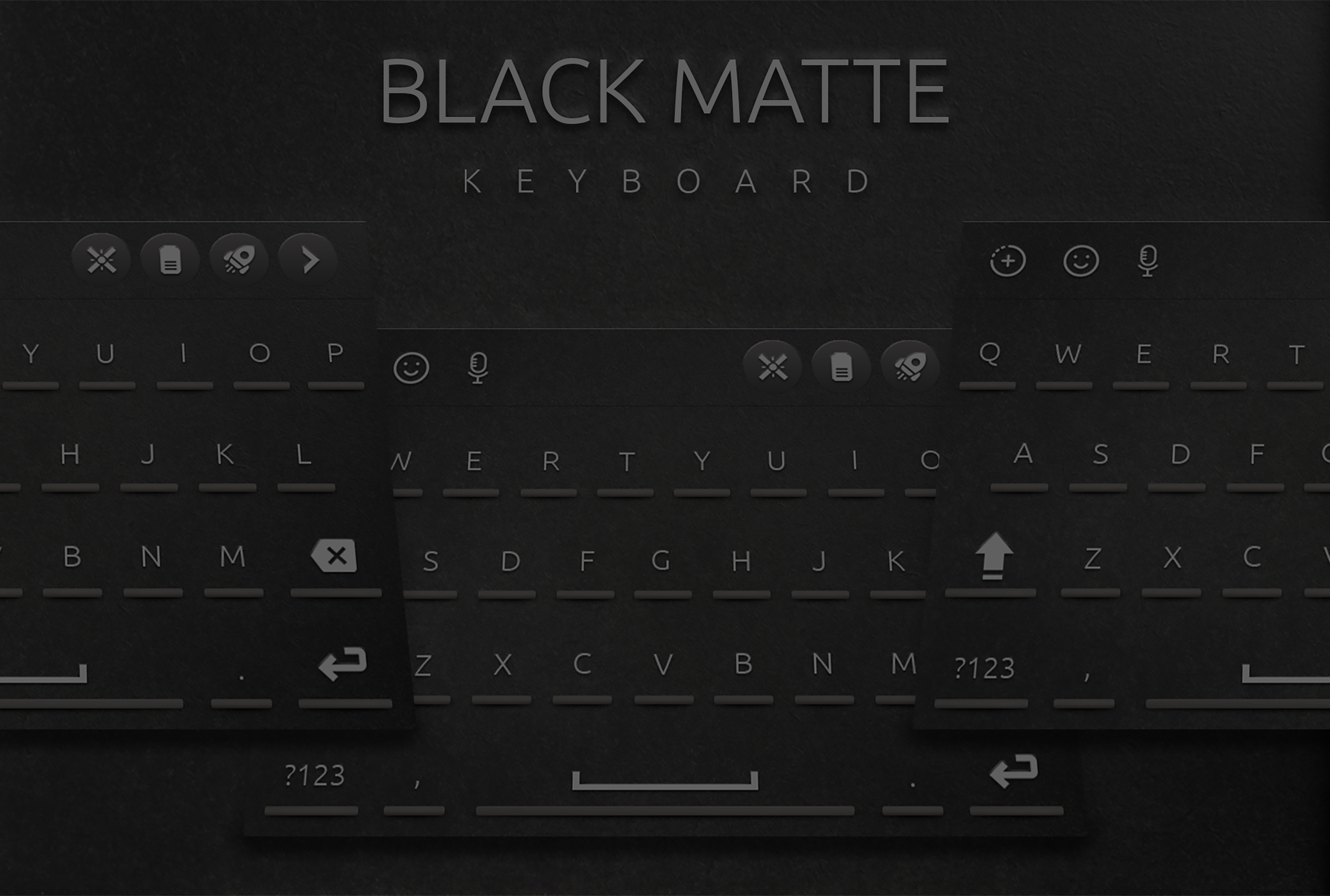 اسکرین شات 1 برنامه Black Matte Keyboard