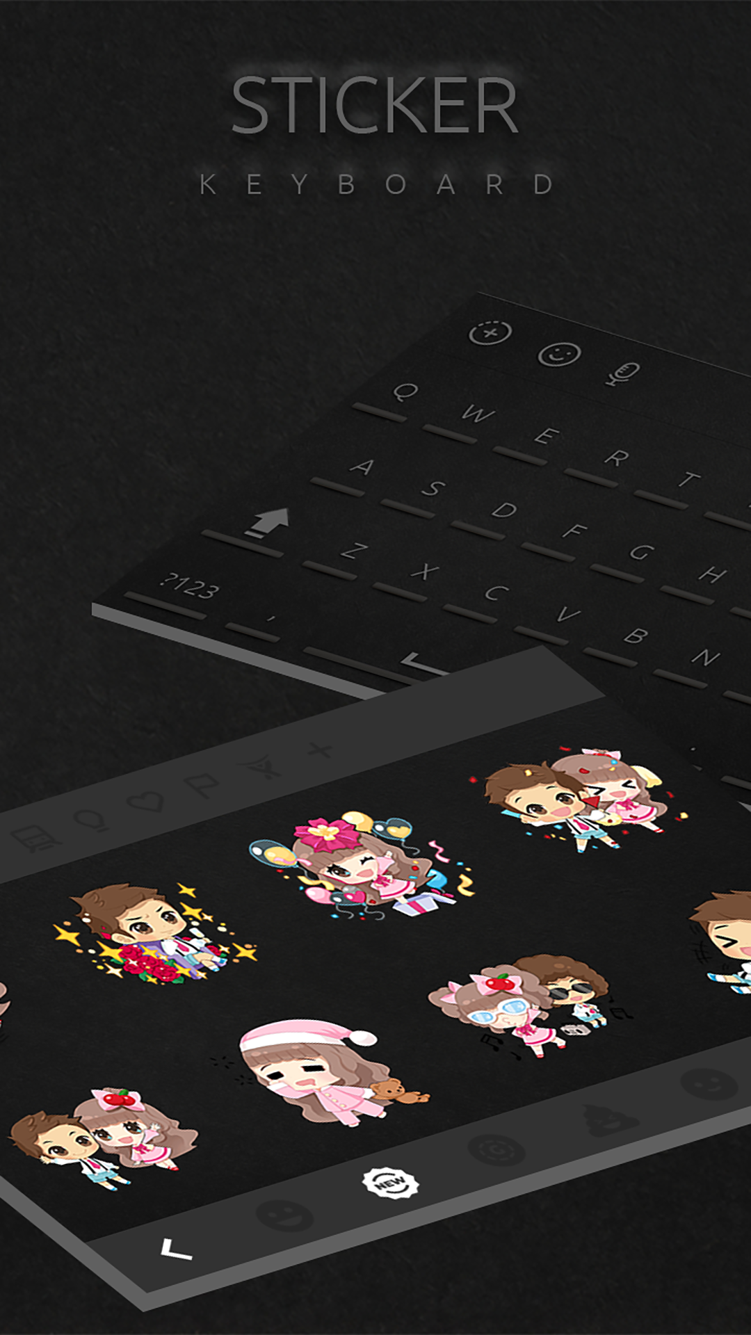 اسکرین شات 5 برنامه Black Matte Keyboard