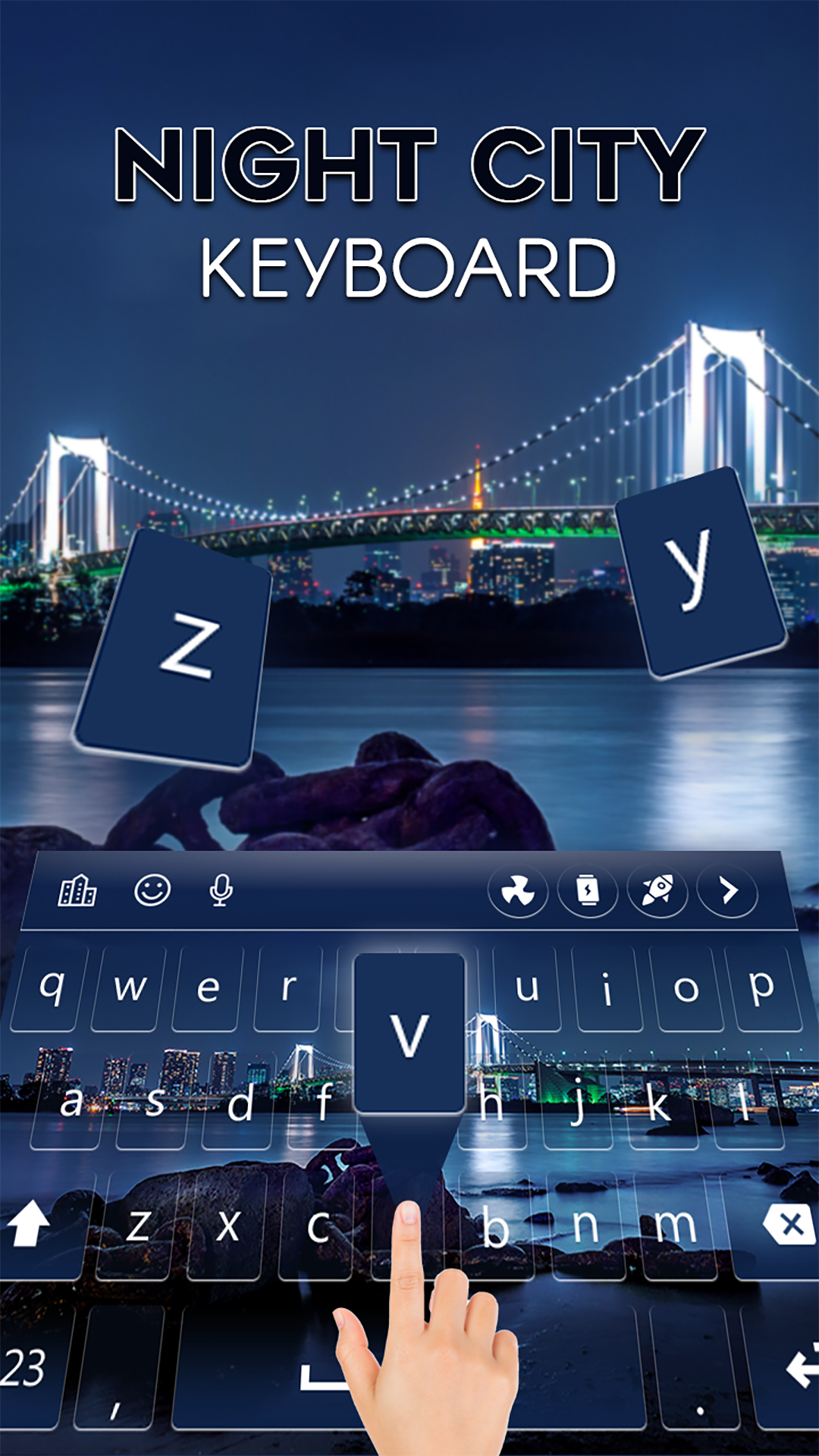اسکرین شات 3 برنامه Night City Keyboard