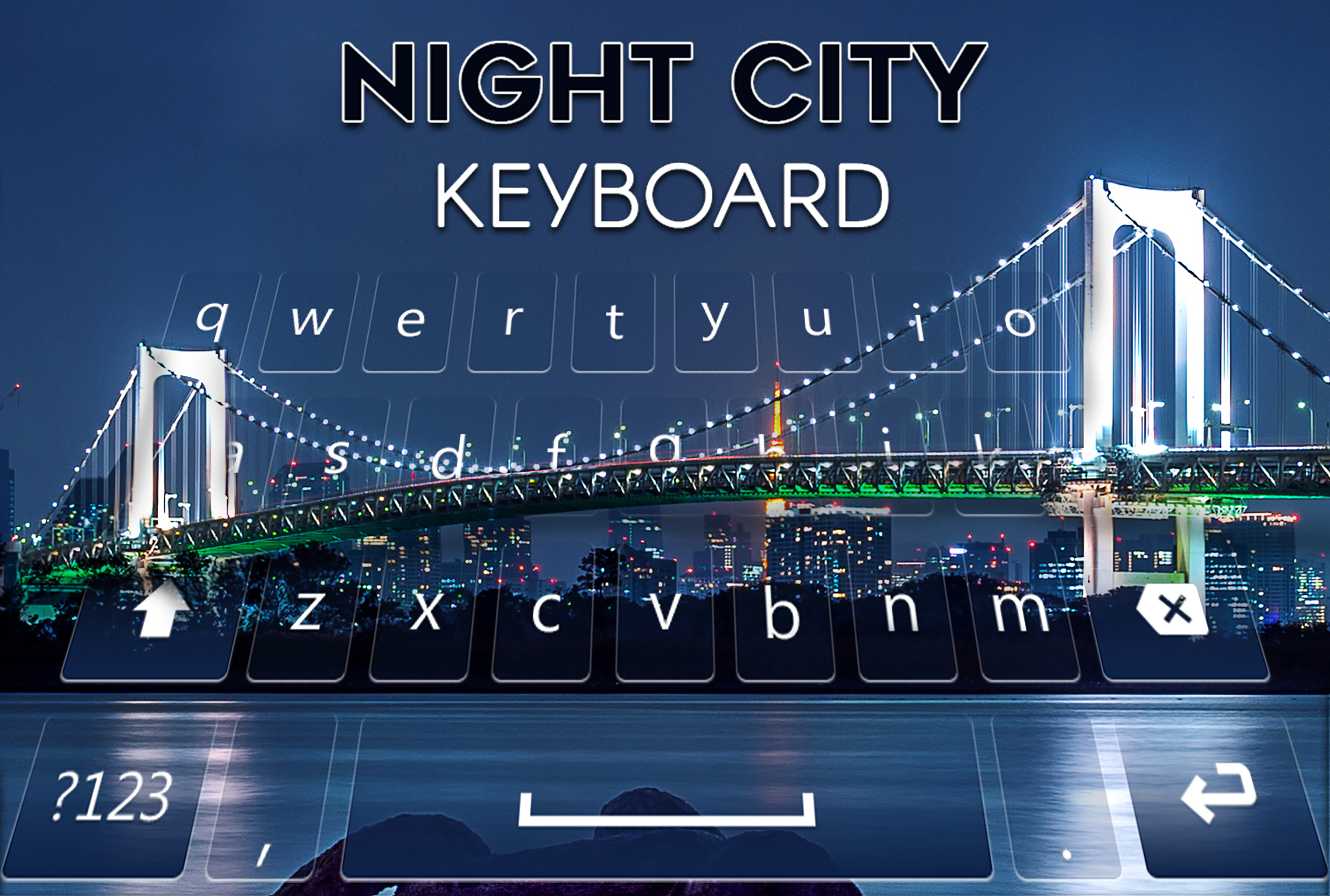 اسکرین شات 1 برنامه Night City Keyboard