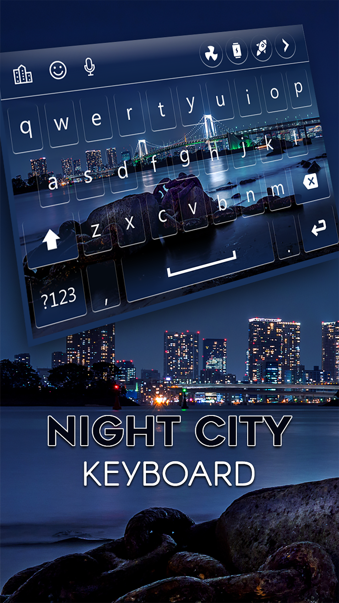 اسکرین شات 2 برنامه Night City Keyboard
