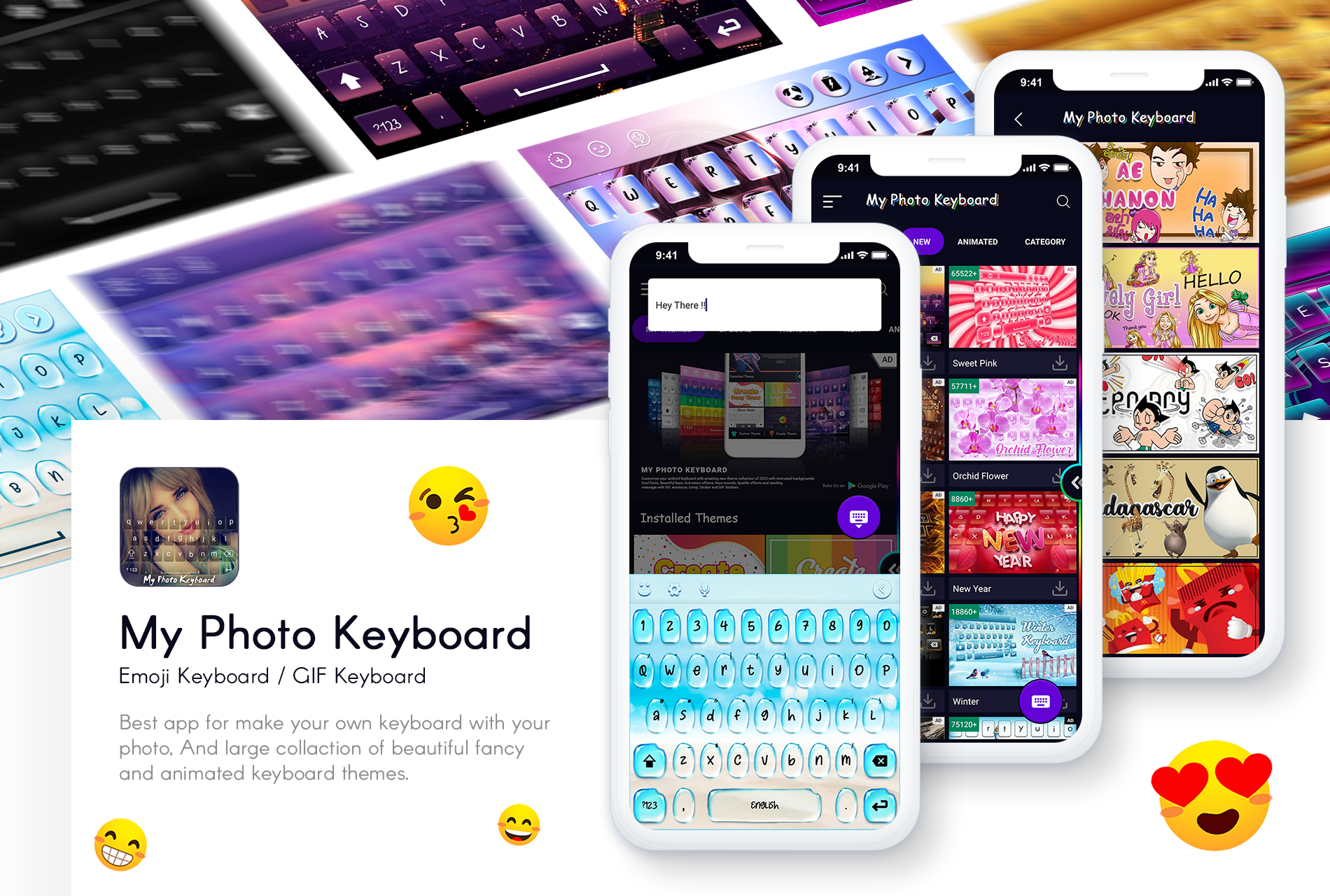 اسکرین شات 2 برنامه My Photo Keyboard With Themes