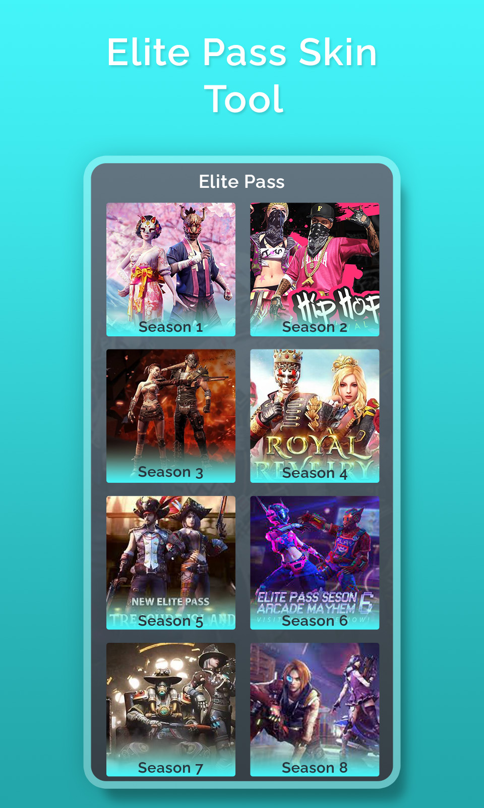 اسکرین شات 3 برنامه FFF FF Skin Tool, Elite pass Bundles, Emote, skin