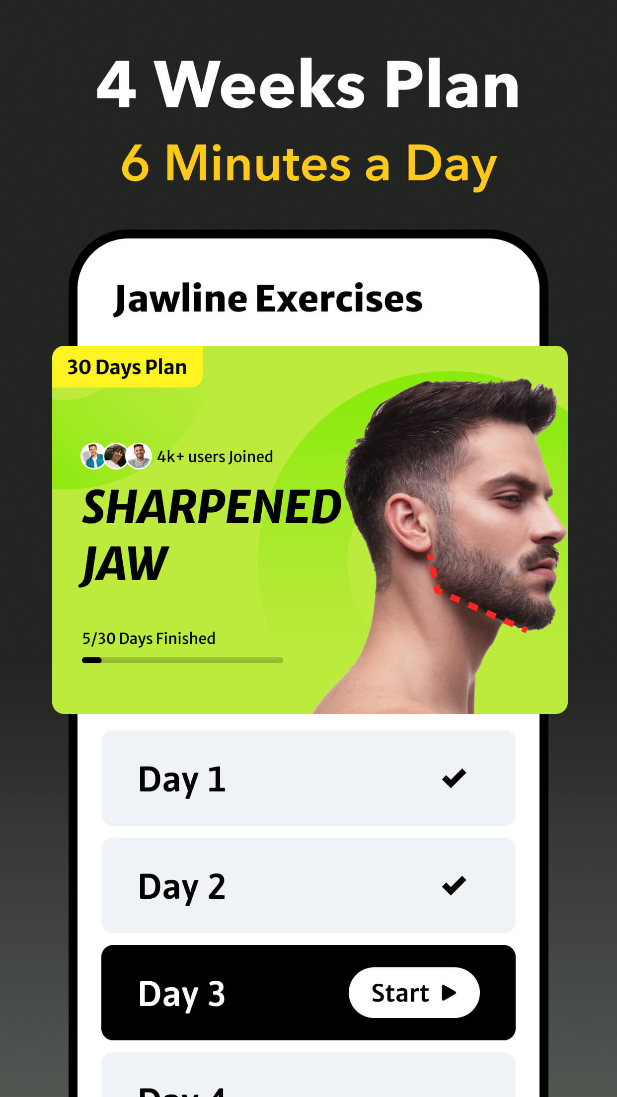 اسکرین شات 2 برنامه Jawline Exercises - Face Yoga