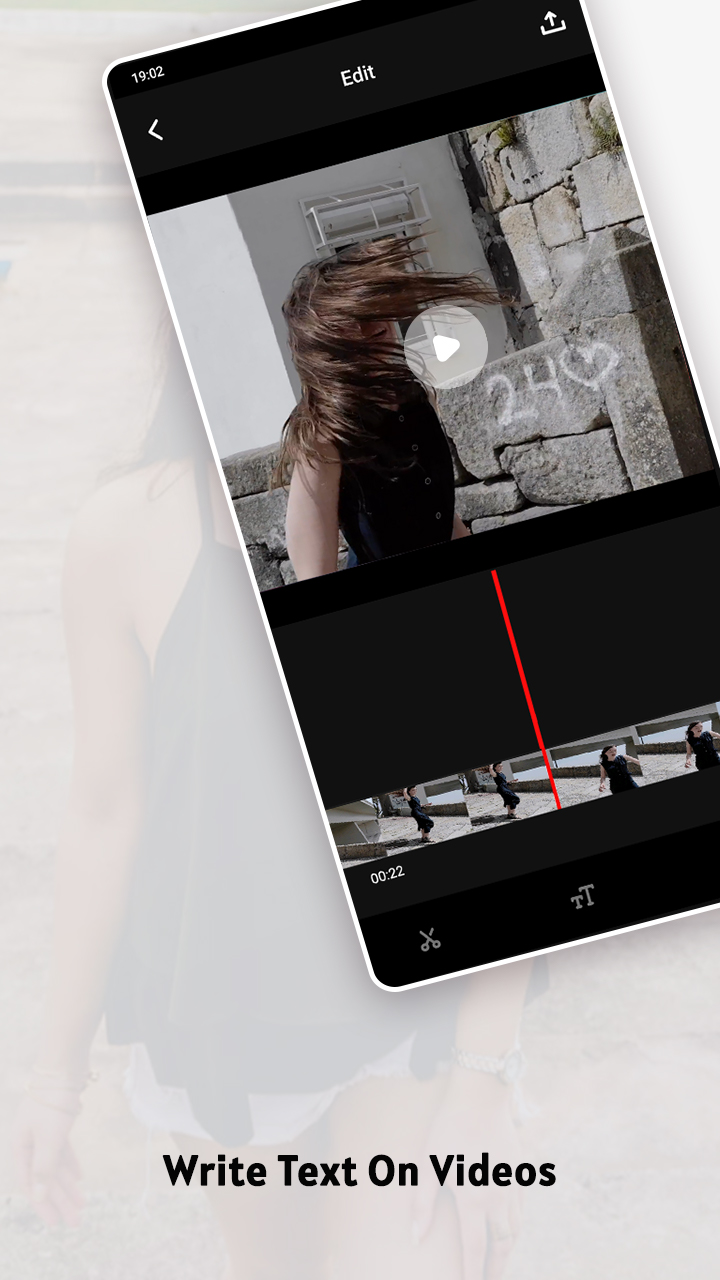 اسکرین شات 1 برنامه Add Text to Video