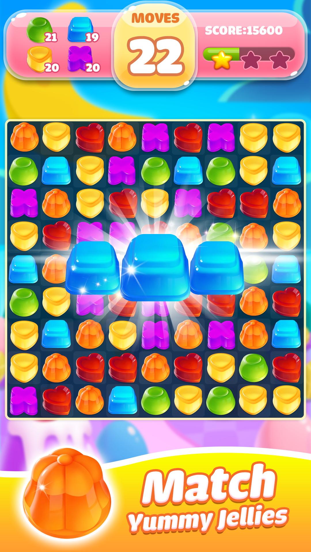 اسکرین شات 1 بازی Jelly Jam Crush- Match 3 Games