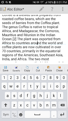 اسکرین شات 4 برنامه Abc Editor ( Large file text editor ) Text Editor