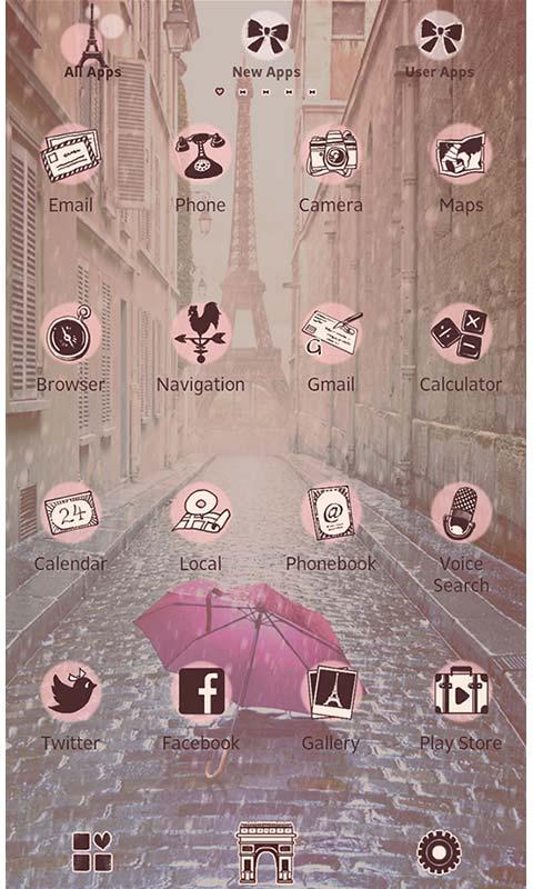 اسکرین شات 3 برنامه Theme Rain at the Eiffel Tower
