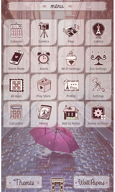 اسکرین شات 2 برنامه Theme Rain at the Eiffel Tower