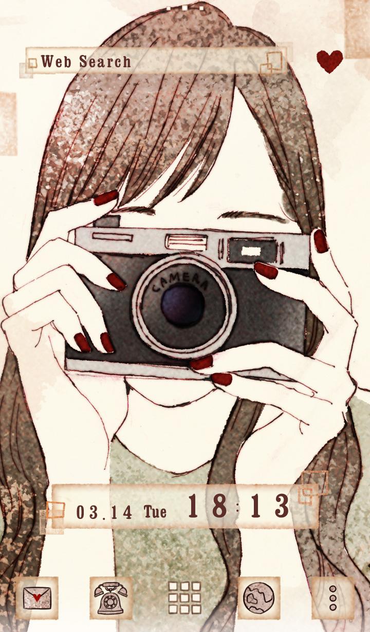 اسکرین شات 5 برنامه Camera Girl Theme