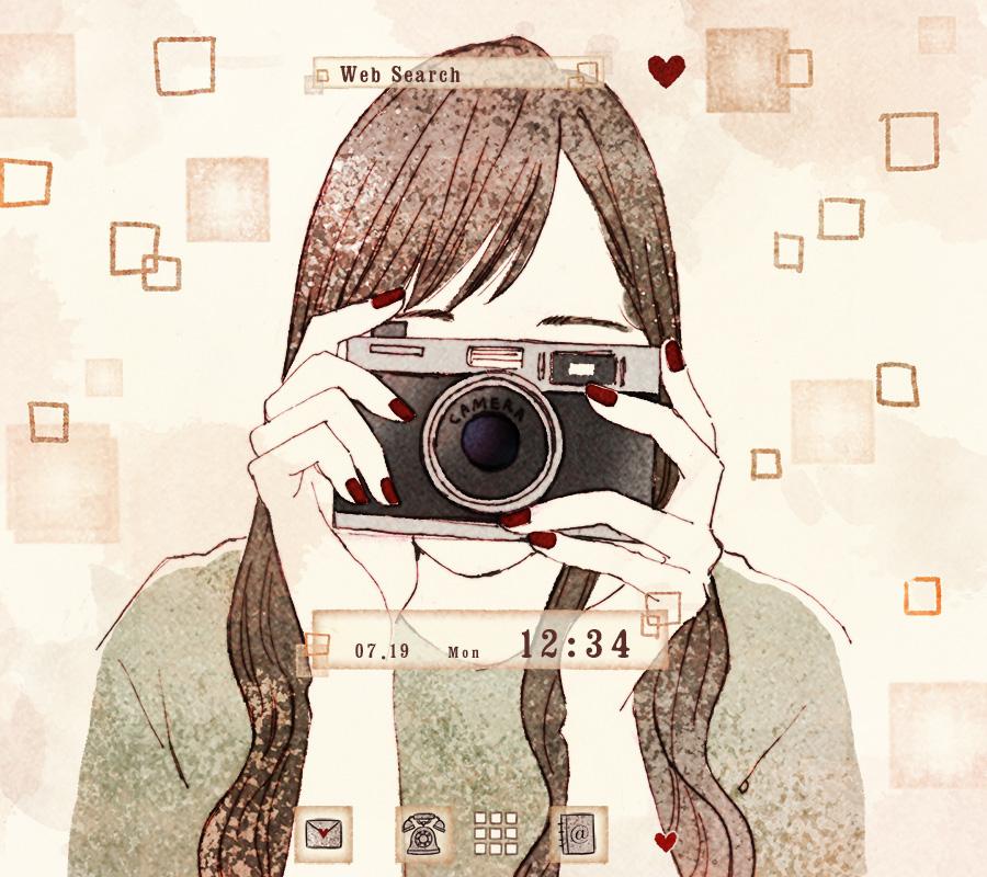اسکرین شات 1 برنامه Camera Girl Theme