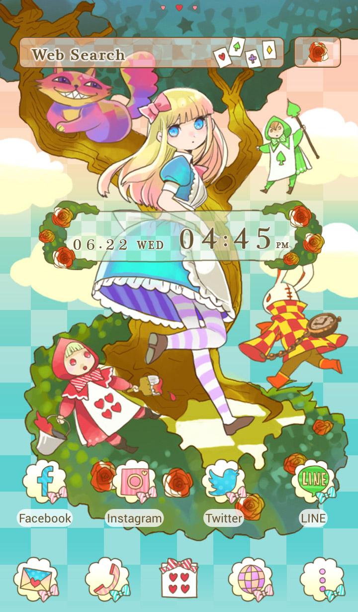 اسکرین شات 1 برنامه Colorful Alice +HOME Theme