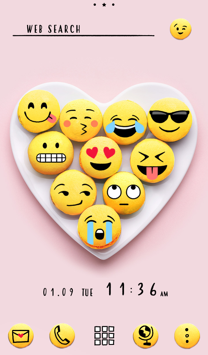 اسکرین شات 1 برنامه Emotional Macarons Theme