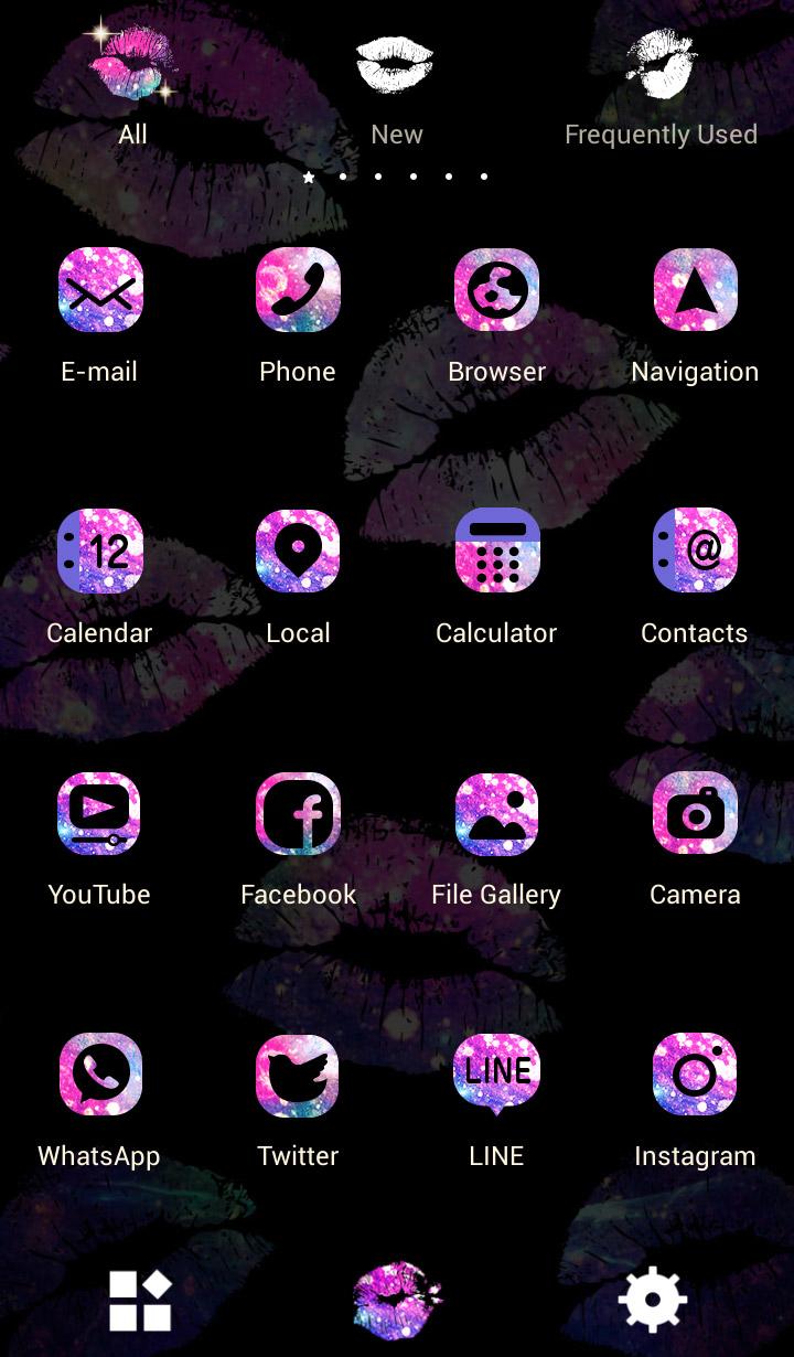 اسکرین شات 3 برنامه Galaxy Lips Theme