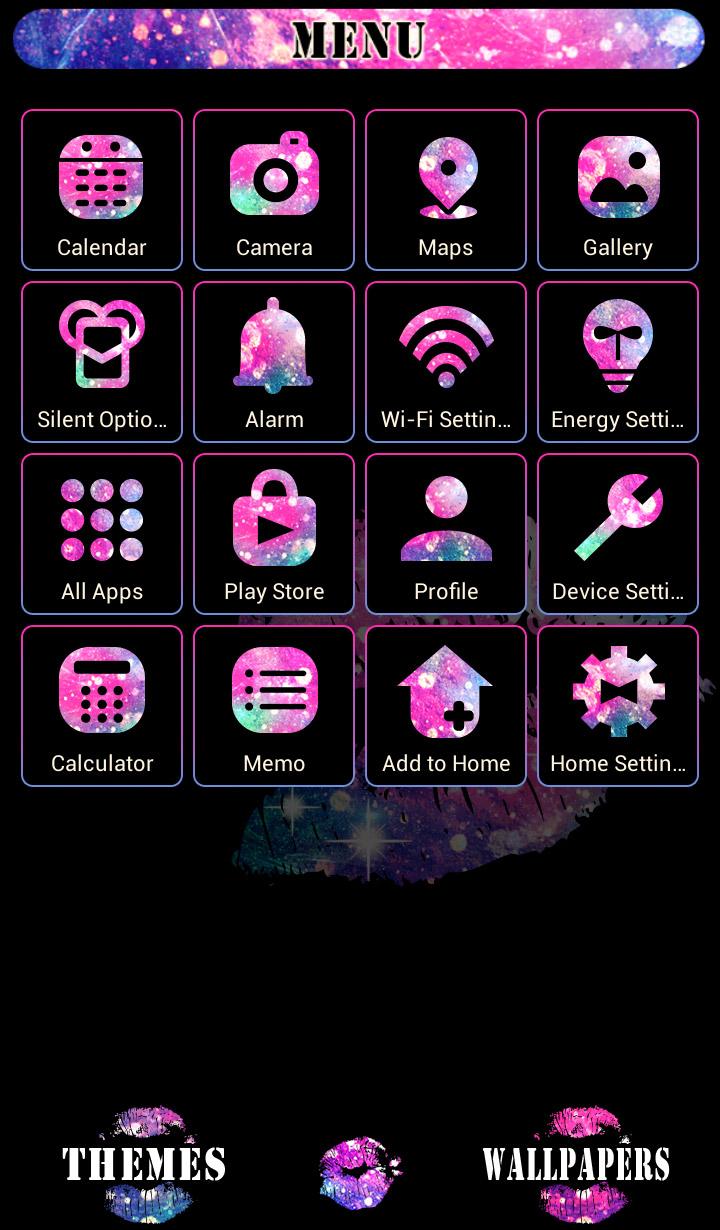 اسکرین شات 2 برنامه Galaxy Lips Theme