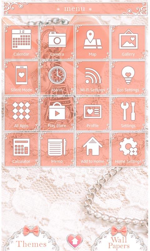 اسکرین شات 2 برنامه Cute Theme-Girly Eiffel Tower-