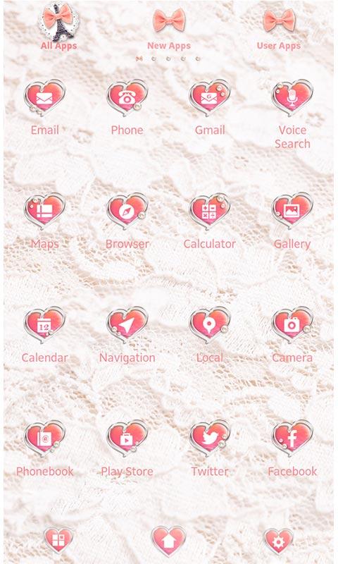 اسکرین شات 3 برنامه Cute Theme-Girly Eiffel Tower-