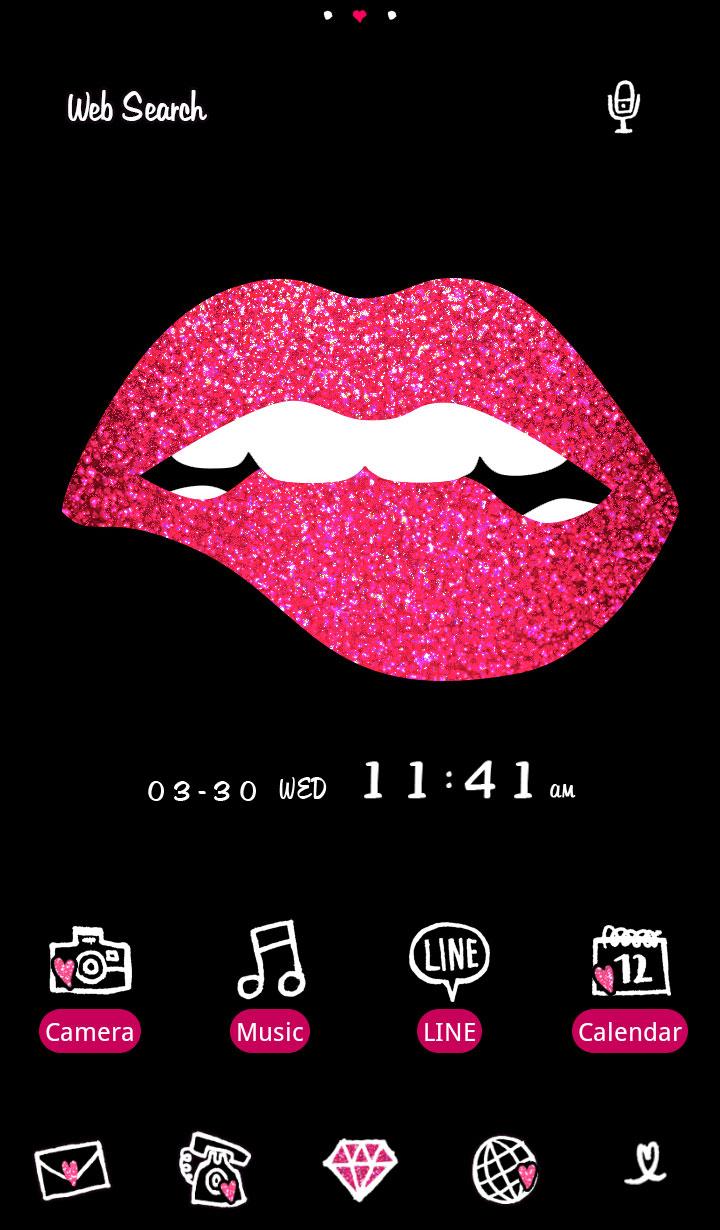 اسکرین شات برنامه Glitter Lip Wallpaper 1