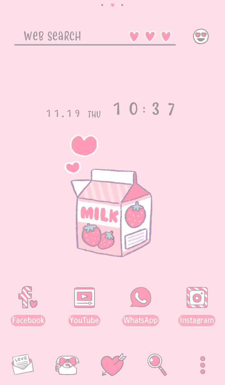اسکرین شات 5 برنامه Hearty Milk Theme +HOME