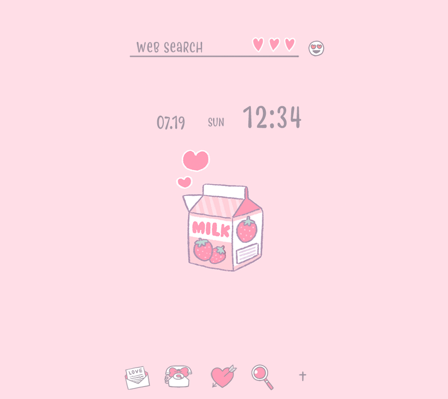 اسکرین شات 1 برنامه Hearty Milk Theme +HOME