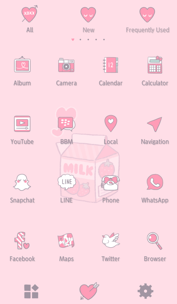 اسکرین شات 3 برنامه Hearty Milk Theme +HOME
