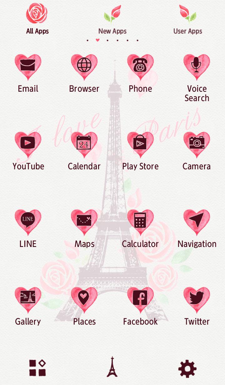 اسکرین شات 3 برنامه I Love Paris Wallpaper