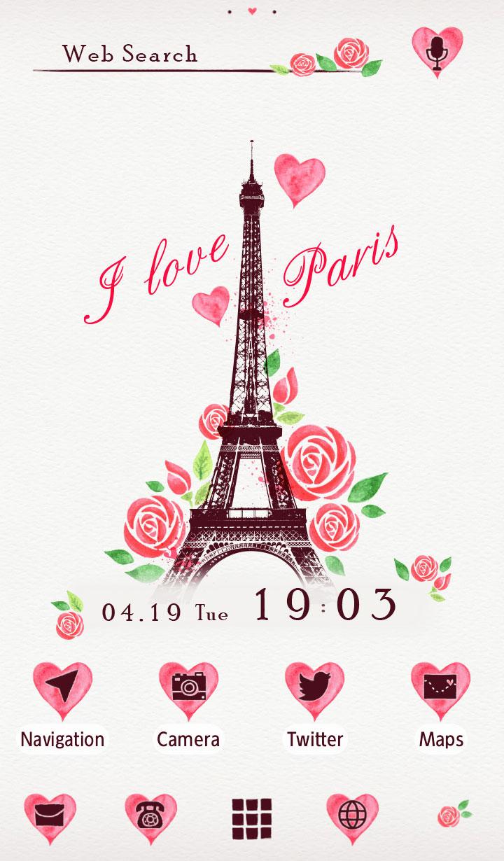 اسکرین شات 1 برنامه I Love Paris Wallpaper
