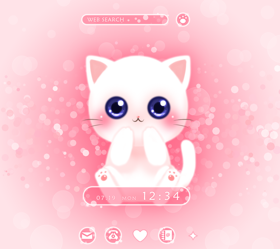 اسکرین شات 1 برنامه Lovely Cat Theme