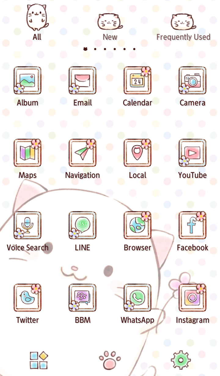 اسکرین شات 3 برنامه Roly Poly Cats Theme +HOME