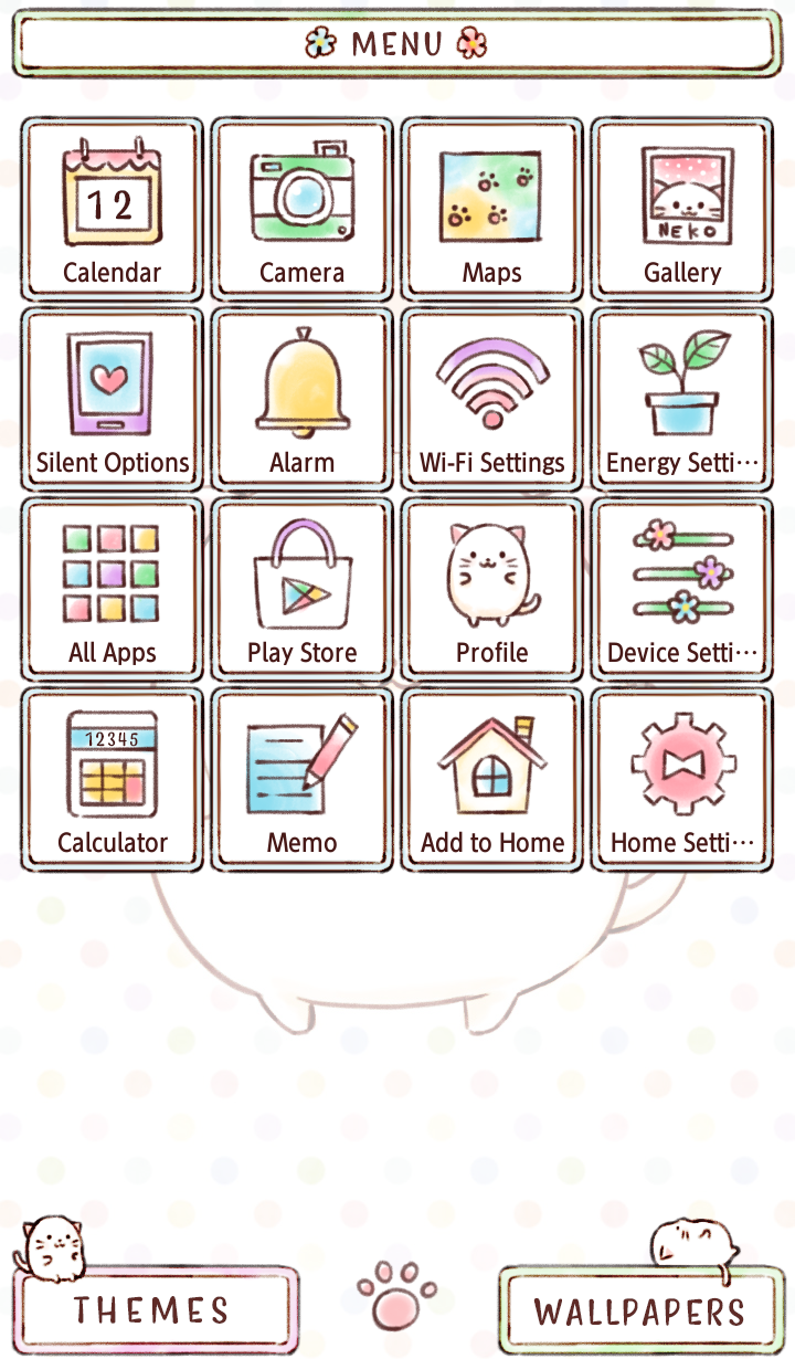 اسکرین شات 2 برنامه Roly Poly Cats Theme +HOME