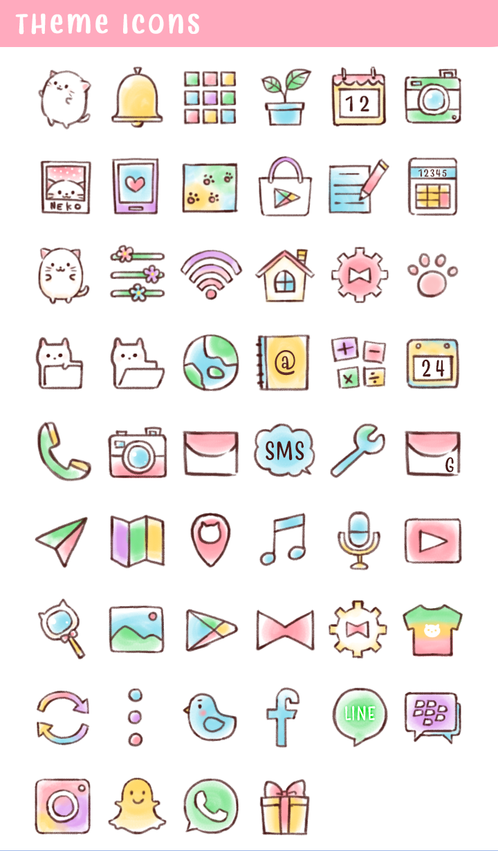 اسکرین شات 4 برنامه Roly Poly Cats Theme +HOME