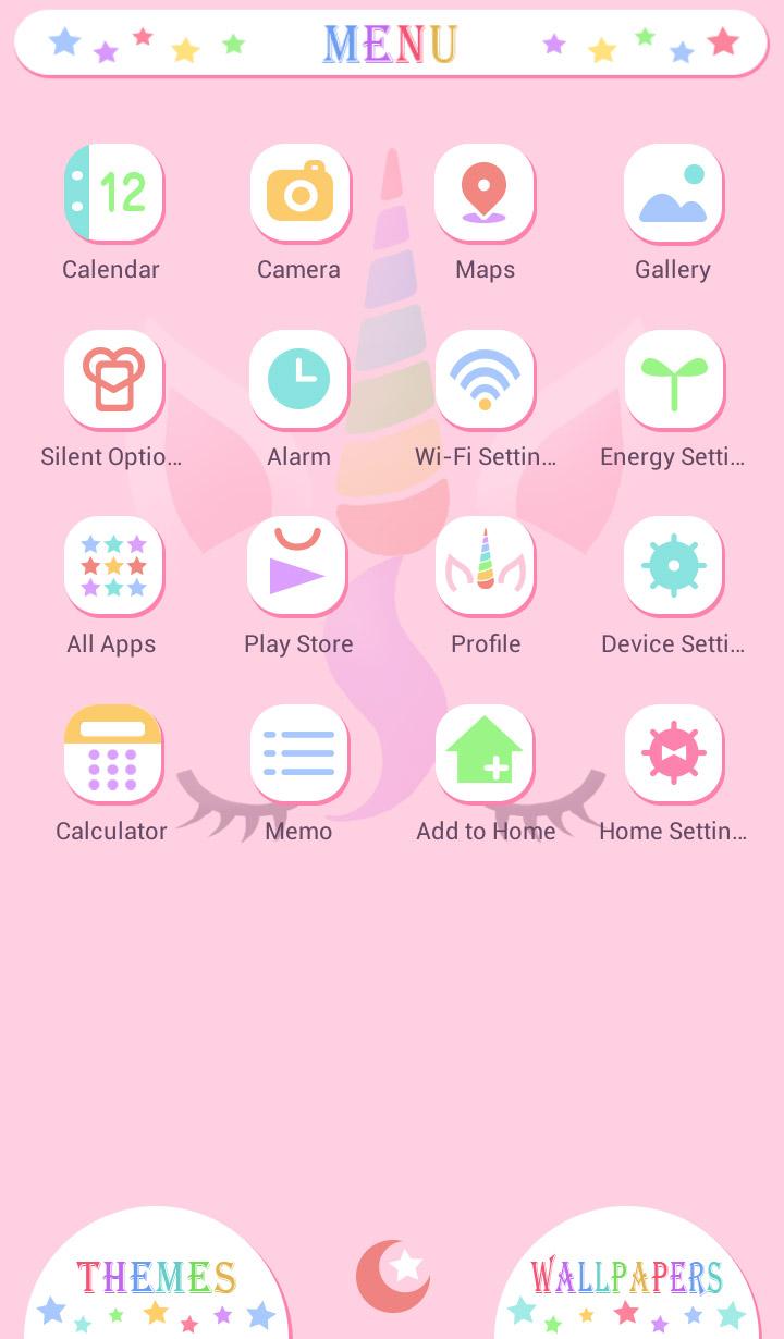اسکرین شات 2 برنامه Fairy Tale Unicorn Face Theme