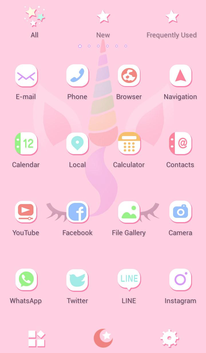 اسکرین شات 3 برنامه Fairy Tale Unicorn Face Theme