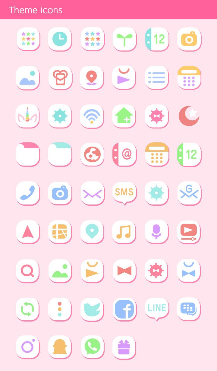 اسکرین شات 4 برنامه Fairy Tale Unicorn Face Theme