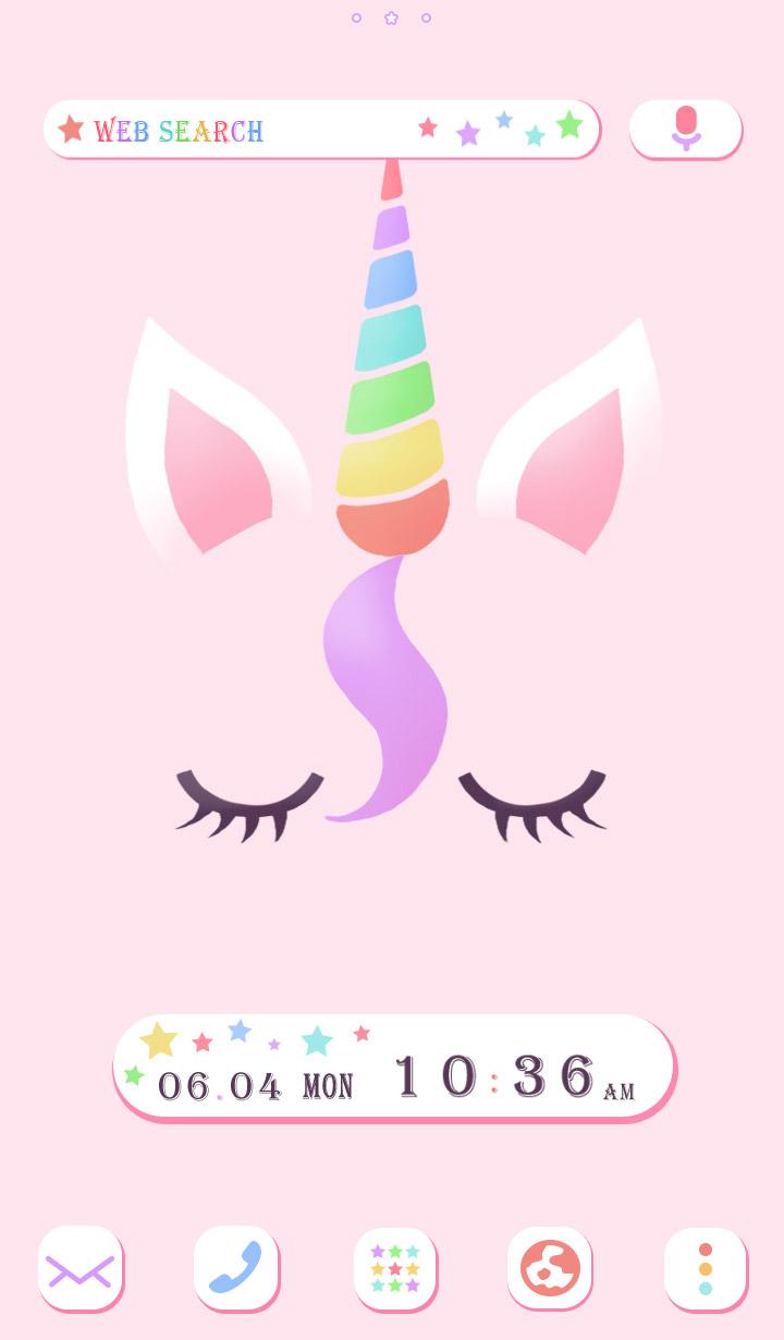 اسکرین شات 1 برنامه Fairy Tale Unicorn Face Theme