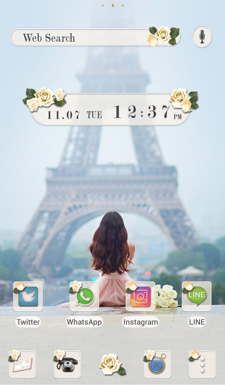 اسکرین شات 1 برنامه Paris & Girl Theme