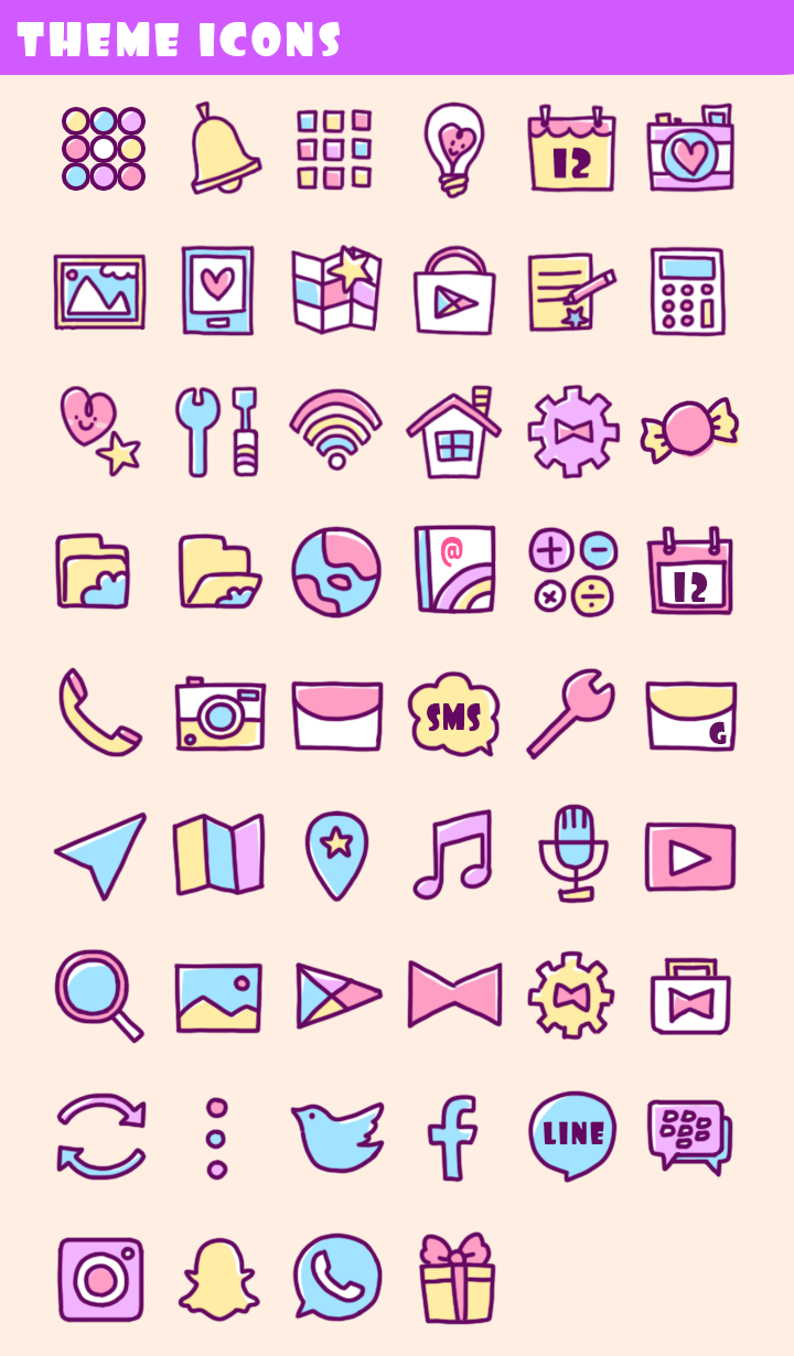 اسکرین شات 4 برنامه Endearing Unicorns Theme