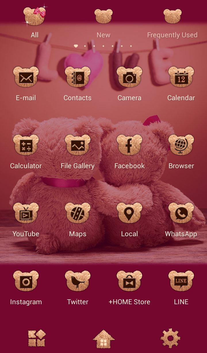 اسکرین شات 3 برنامه Teddy Bear Couple Theme +HOME