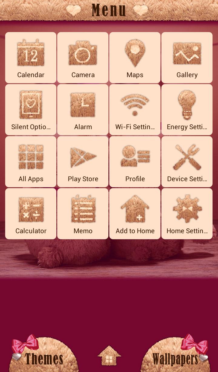 اسکرین شات 2 برنامه Teddy Bear Couple Theme +HOME