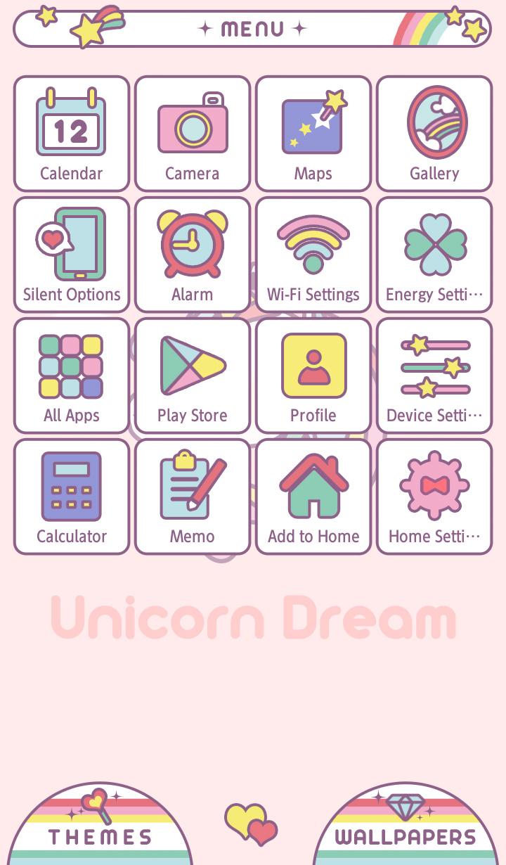 اسکرین شات 2 برنامه Unicorn Dream Theme
