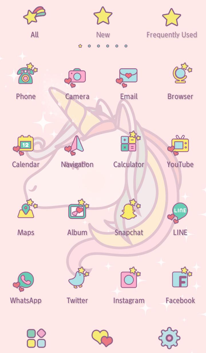 اسکرین شات 3 برنامه Unicorn Dream Theme