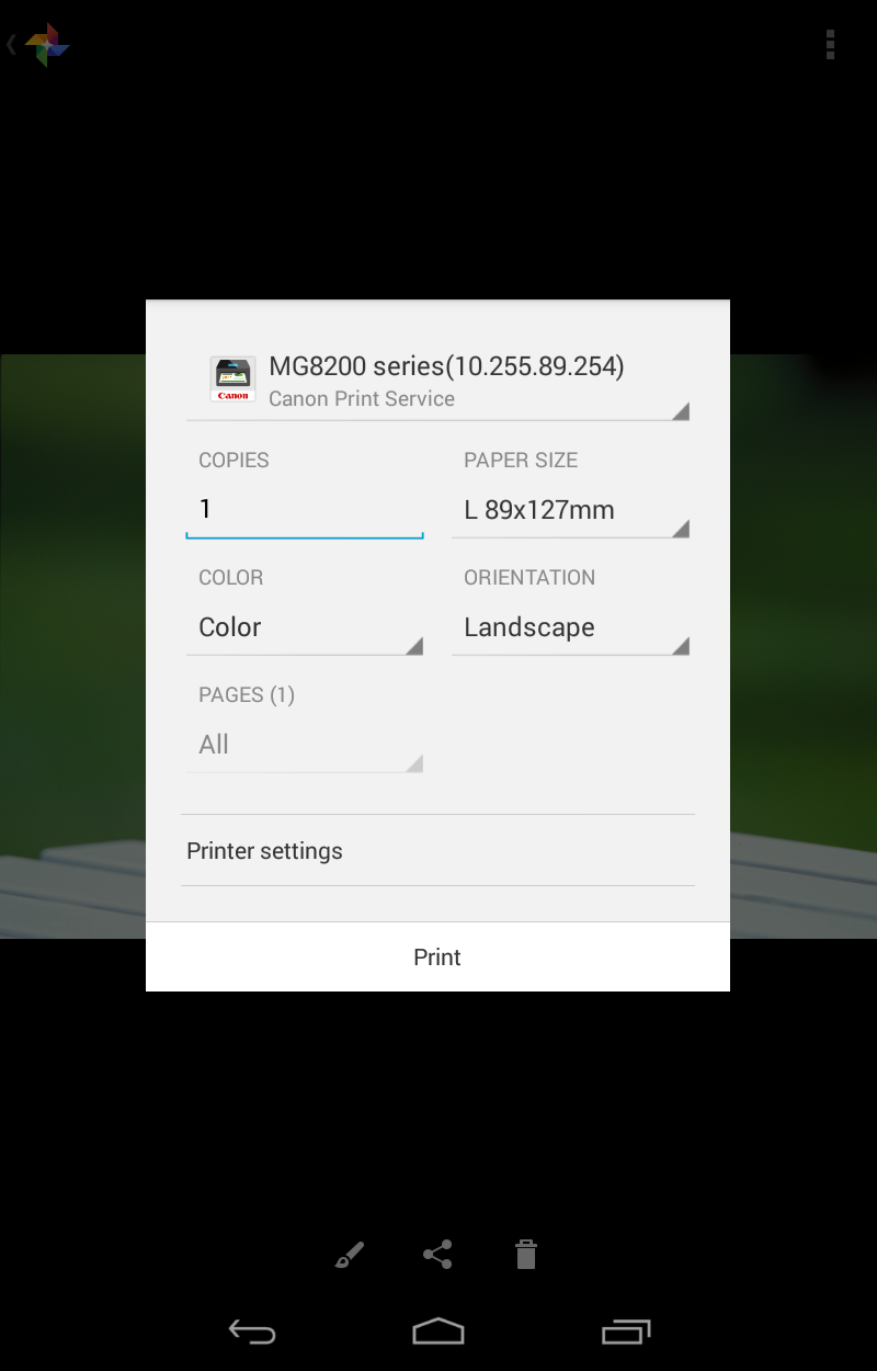 اسکرین شات 4 برنامه Canon Print Service