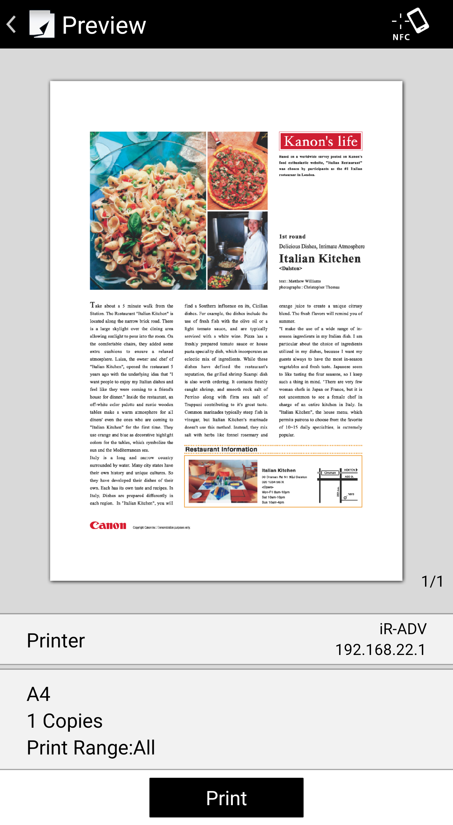 اسکرین شات 2 برنامه Canon PRINT Business