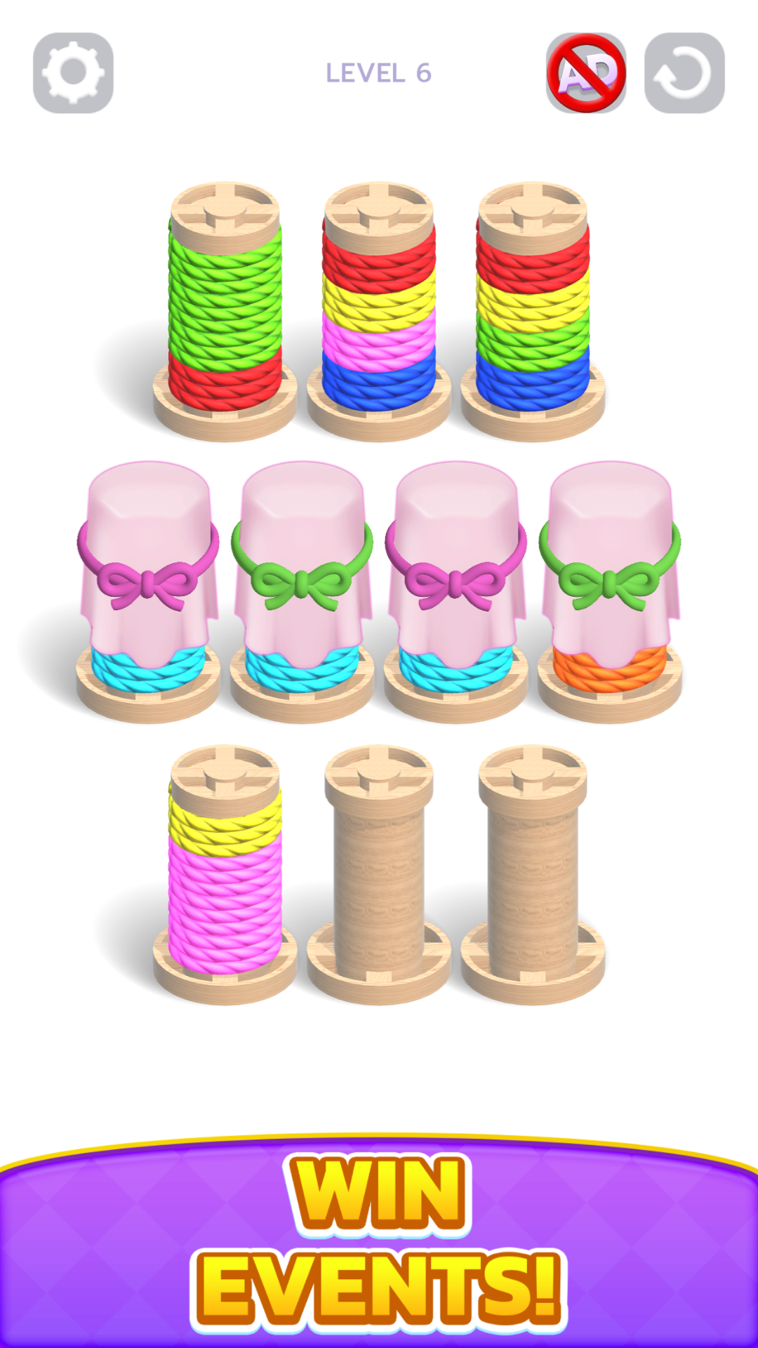 اسکرین شات 3 بازی Rope Color Match 3D