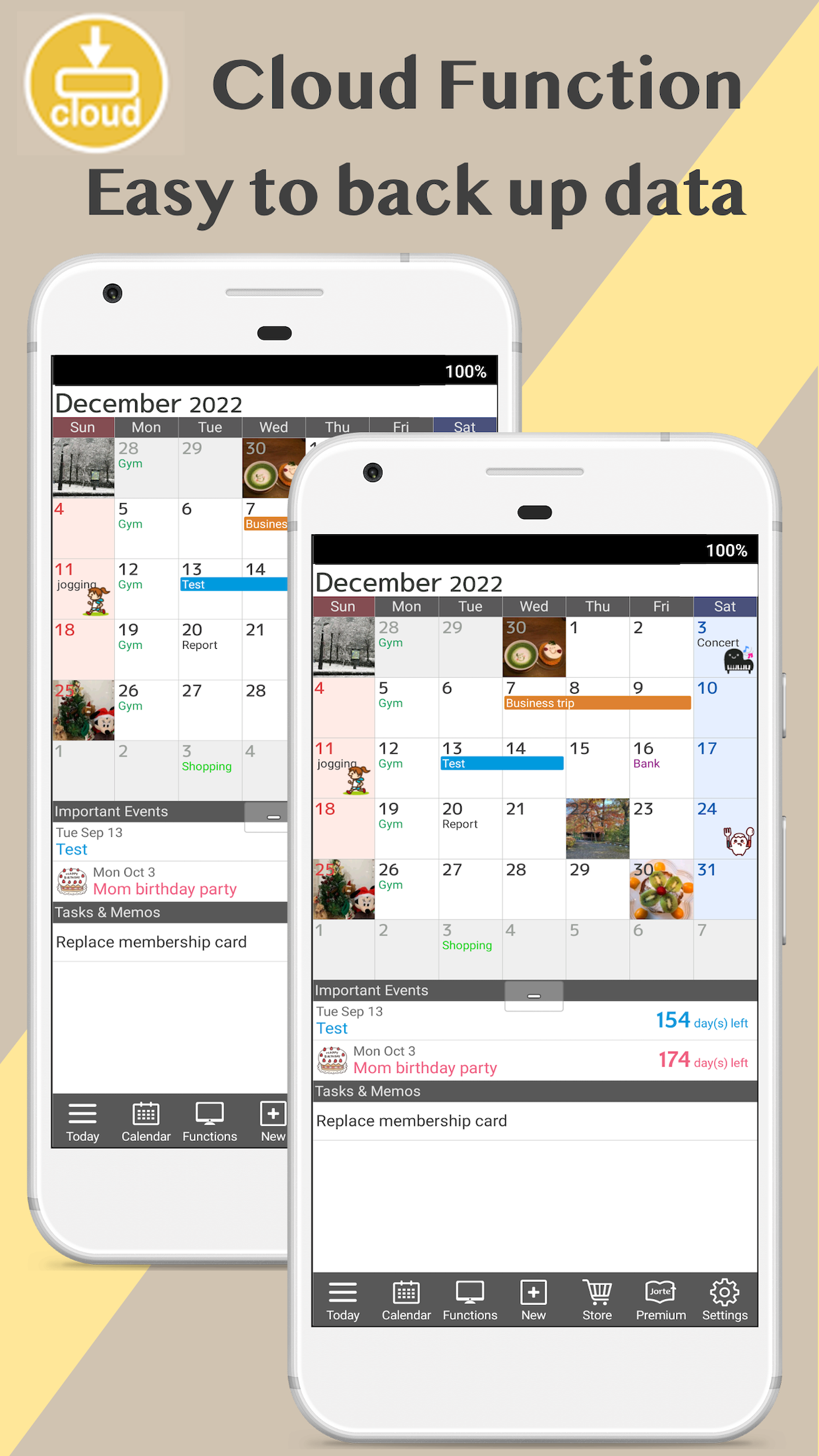 اسکرین شات 3 برنامه Jorte Calendar & Organizer