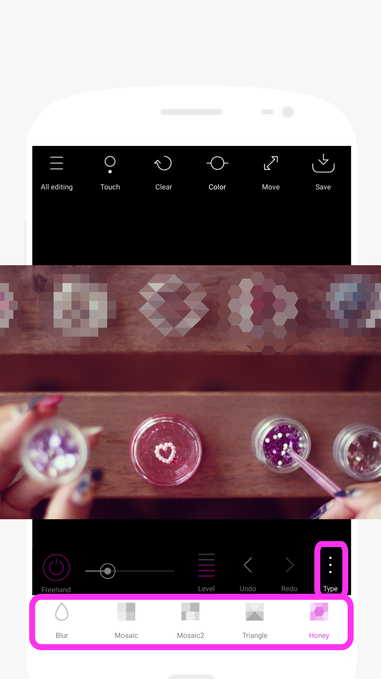 اسکرین شات 3 برنامه Point Blur : blur photo editor