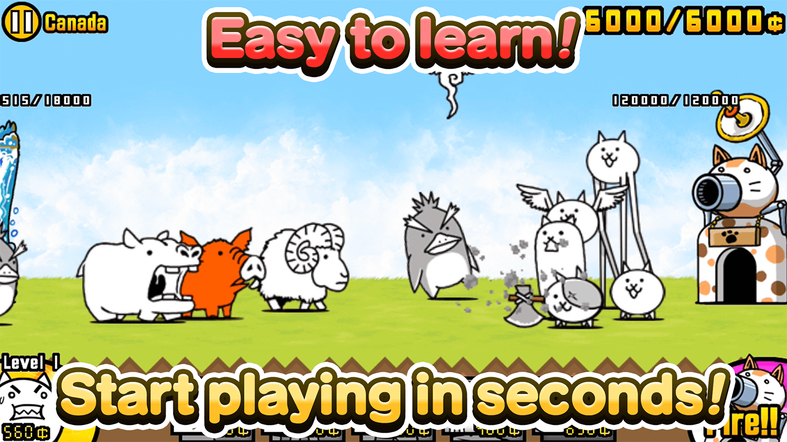 اسکرین شات 3 بازی The Battle Cats