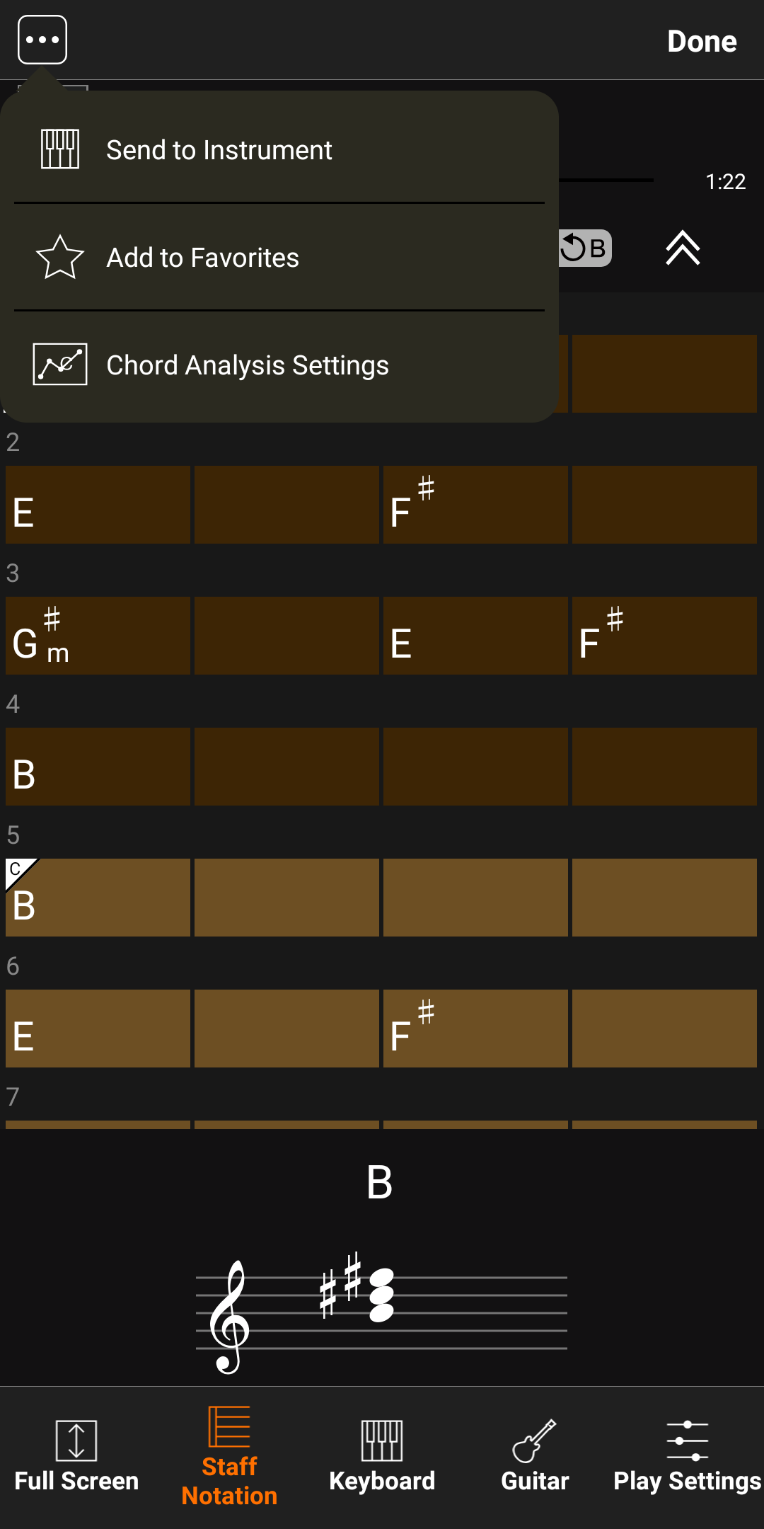 اسکرین شات 5 برنامه Chord Tracker