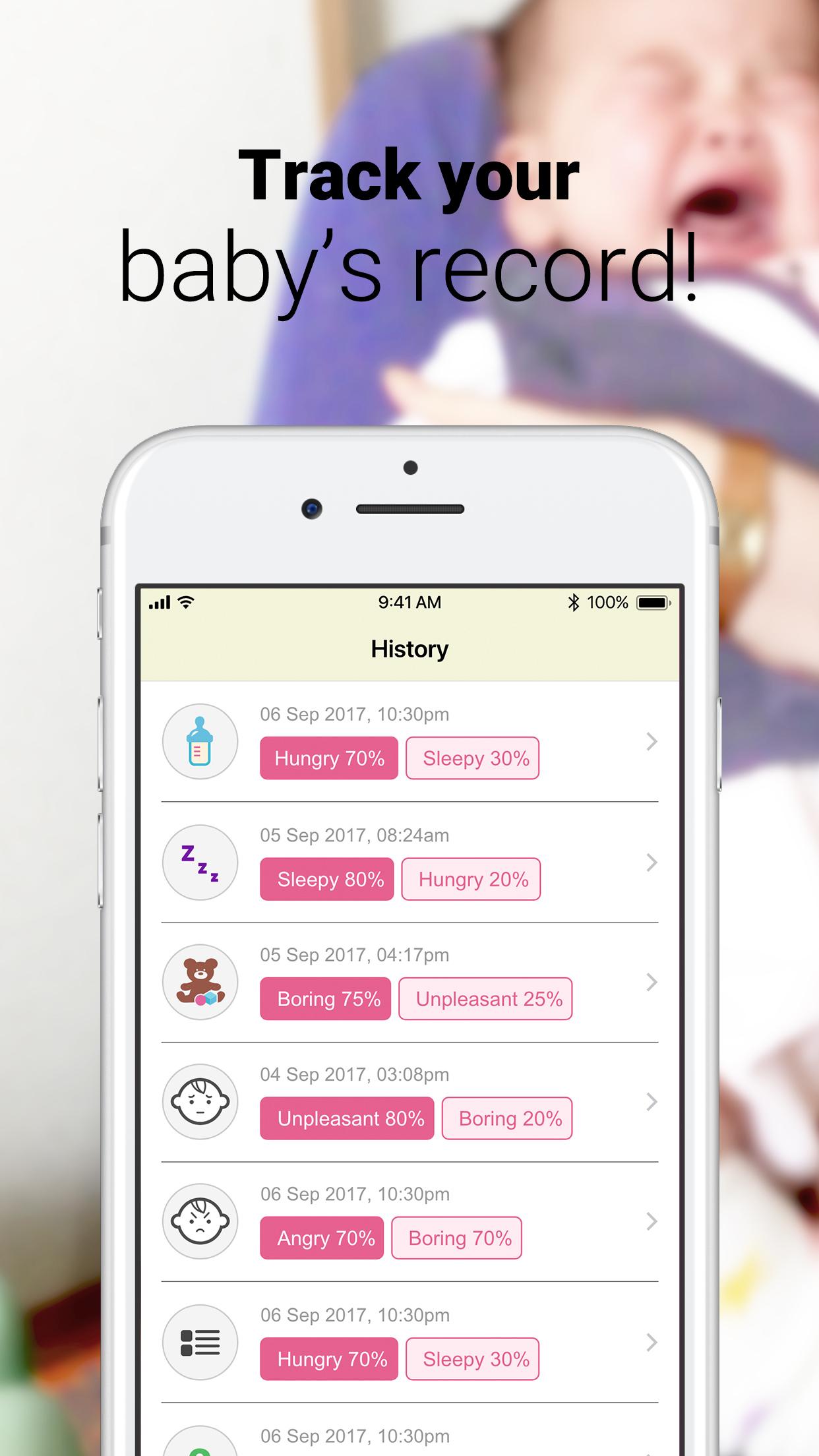 اسکرین شات 5 برنامه CryAnalyzer - baby translator