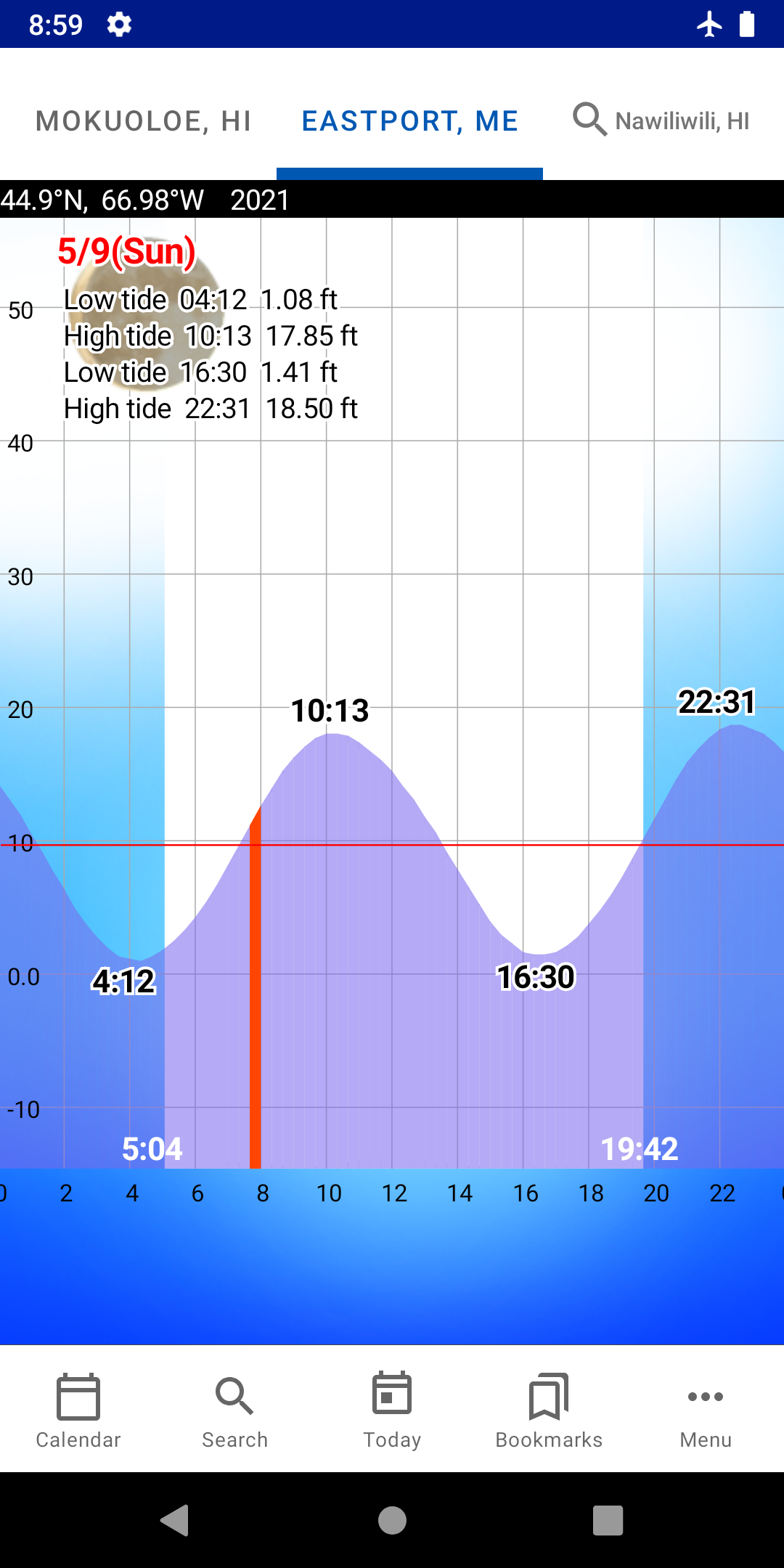 اسکرین شات 1 برنامه Tide Chart